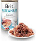 Brit Pate & Meat Wet Food Dogs in Cans with Salmon 400gr