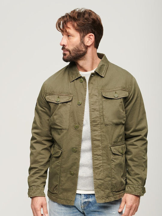 Superdry Herren Jacke Lässig Oil Green