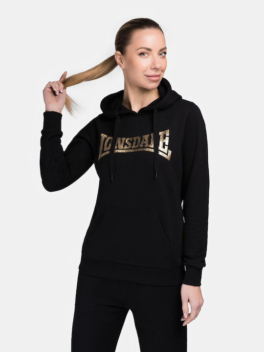 Lonsdale Women's Hooded Sweatshirt Black/Gold