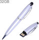 2 In 1 Pen Style Usb Flash Disk Silver 32gb Silver