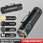 Rechargeable Flashlight LED Waterproof IPX8 with Maximum Brightness 5000lm