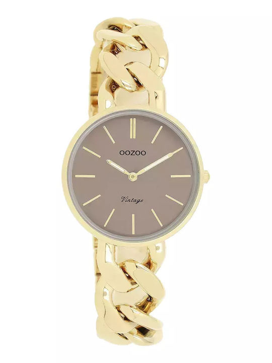 Oozoo Damen Uhr mit Gold Metallarmband