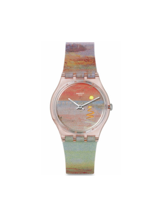 Swatch Bioceramic Watch with Rubber Strap