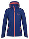 Women's Short Sports Softshell Jacket Waterproof and Windproof for Winter Blue