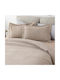 Palamaiki Daphne Σετ Μαξιλαροθήκες Oxford Beige 50x70εκ.