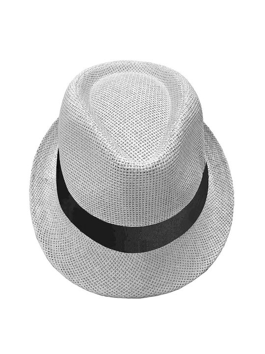 Summertiempo Kinderhut Fedora Stoff Weiß