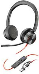 Poly Blackwire 8225 On Ear Multimedia Ακουστικά με μικρόφωνο και σύνδεση USB-A / USB-C