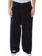 Trousers in Baggy Line Black
