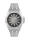 Philipp Plein Herrenuhr Batterie mit Silber Metallarmband