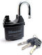 Blossom Steel Padlock Brass with Key 60mm Black 1pcs