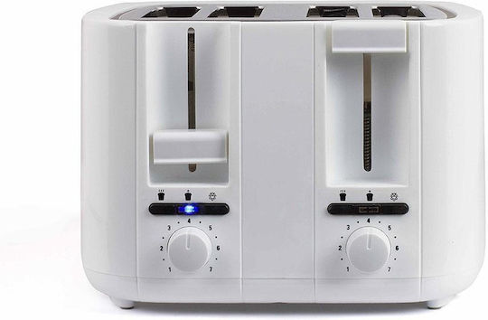Livoo Prăjitor de pâine 2 sloturi 1500W Alb