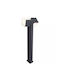 Lutec Cuba Small Post Outdoor Floor Lamp 24.4W with Warm White Light IP54 Gray