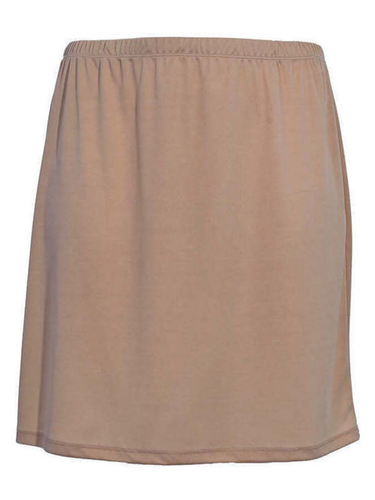 Bubble Chic High Waist Skirt in Beige color