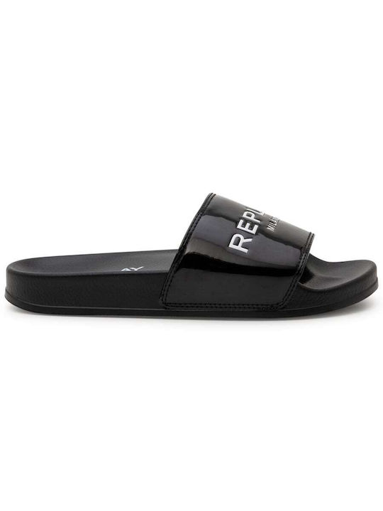 Replay Frauen Flip Flops in Schwarz Farbe