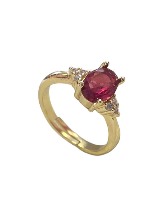 Меден пръстен Bo1314 Gold Fuchsia