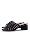 Mules mit Chunky Absatz in Schwarz Farbe