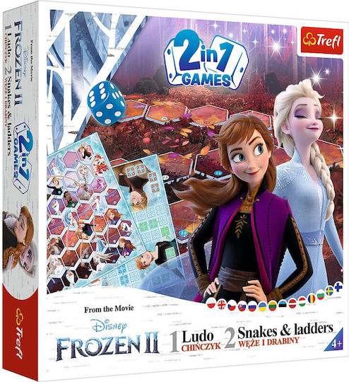Επιτραπέζιο Παιχνίδι Frozen Ludo - Snakes & Ladders για 1-4 Παίκτες 4+ Ετών (EN) Trefl