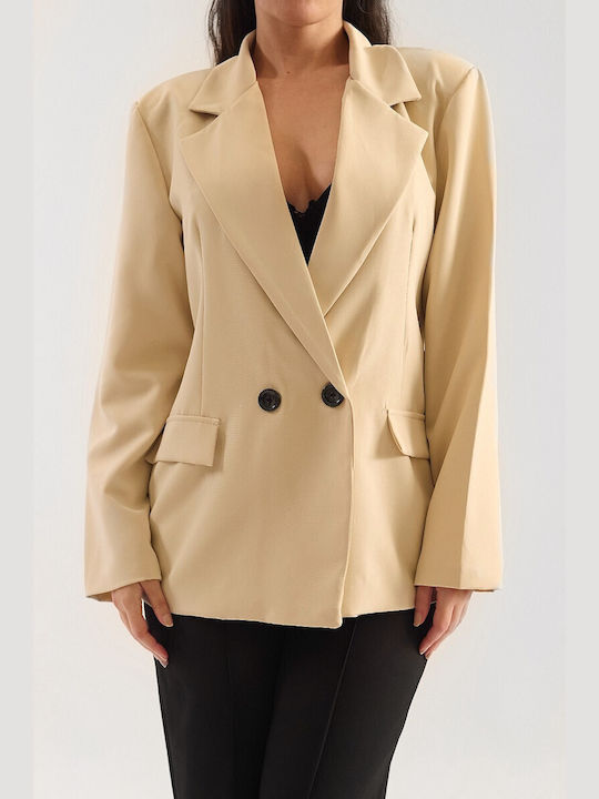 DOT Blazer pentru femei Sacou Beige