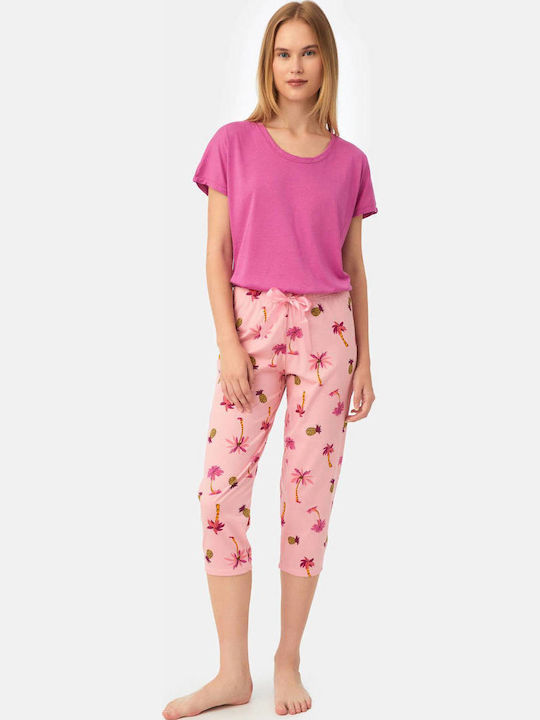 Minerva Summer Women's Pyjama Pants Pink