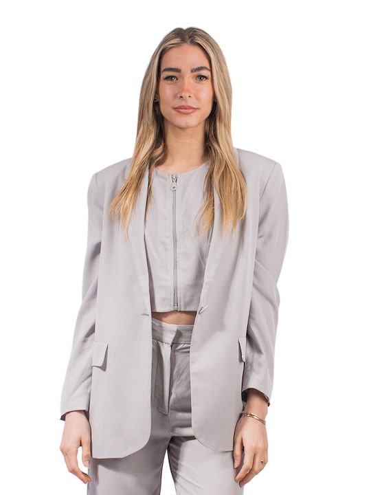 4tailors Blazer pentru femei Sacou GREY