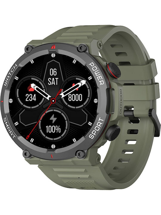 BlackView W50 47mm Smartwatch with Heart Rate Monitor (Green)