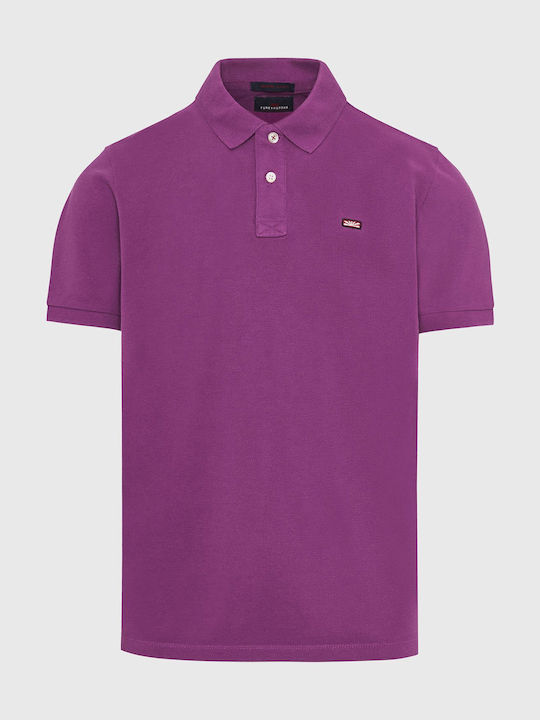 Funky Buddha Bluza pentru bărbați Polo Violet