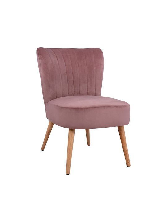 Dining Room Velvet Chair Pink 59x69x81cm