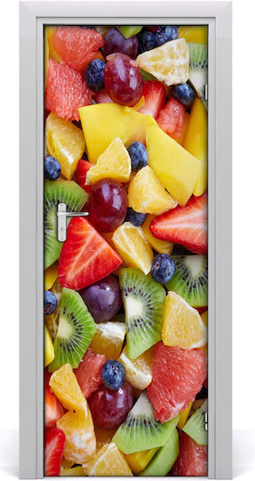 Autocolant Decorativ Ușa Sliced Fruits 85x205buc Tulup