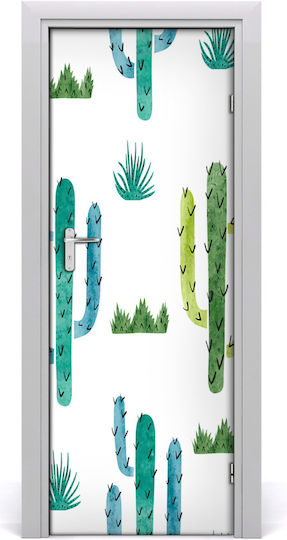 Декоративно Стикер Врата Cacti 85x205бр Tulup Декоративно Стикер Врата Cacti 85x205бр Tulup