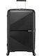 American Tourister Airconic Spinner Large Hard Suitcase Onyx Black with 4 Wheels Height 77cm