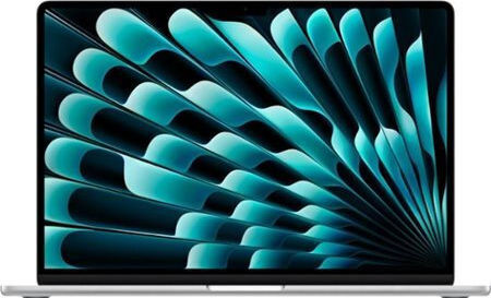 Apple MacBook Air 15" (2024) 15,3" Panou IPS Ecran Retina (M3-8 Nuclee/8GB/512GB SSD/10-Core GPU) cu Încărcător 35W (Port Dublu) Argintiu (Tastatură Engleză SUA)