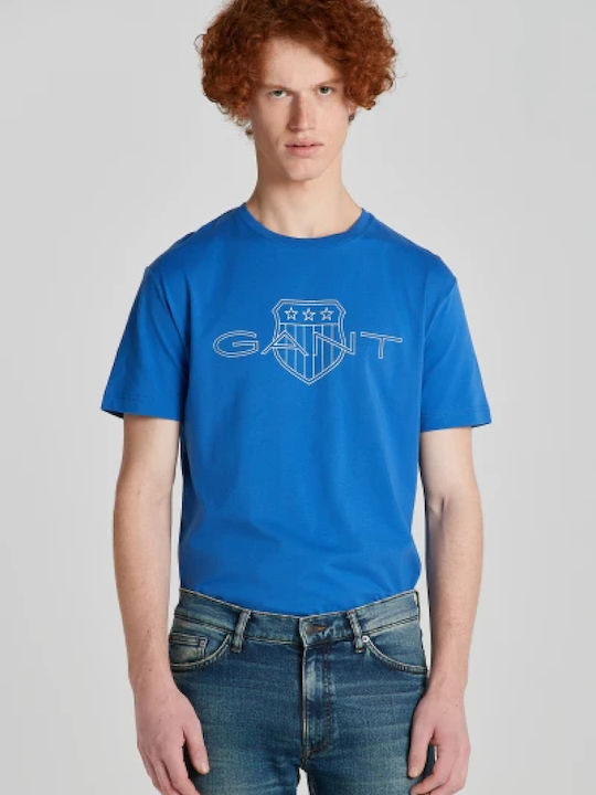 Gant Ανδρικό T-shirt Κοντομάνικο Σκουρο Μπλε - 140935