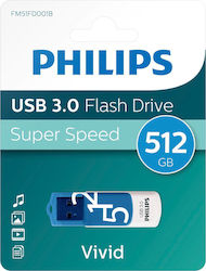 Philips Vivid Edition 512GB USB 3.0 Stick Blue