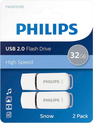 Philips 2-pack 32GB USB 2.0 Stick Γκρι