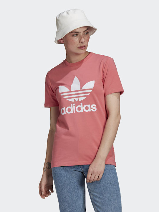 Adidas Adicolor Classics Trefoil Damen Sport T-Shirt Rosa