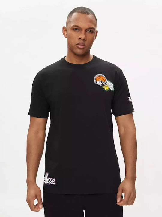 Ellesse Tricou pentru bărbați cu mâneci scurte BLACK