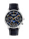 Damen Uhr mit Silber Lederarmband