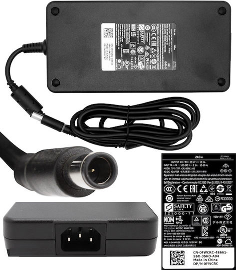 Ac Adapter Зарядно за лаптоп 240W 19.5V 12.3Спецификация за Dell с Адаптер за Захранване На Едро