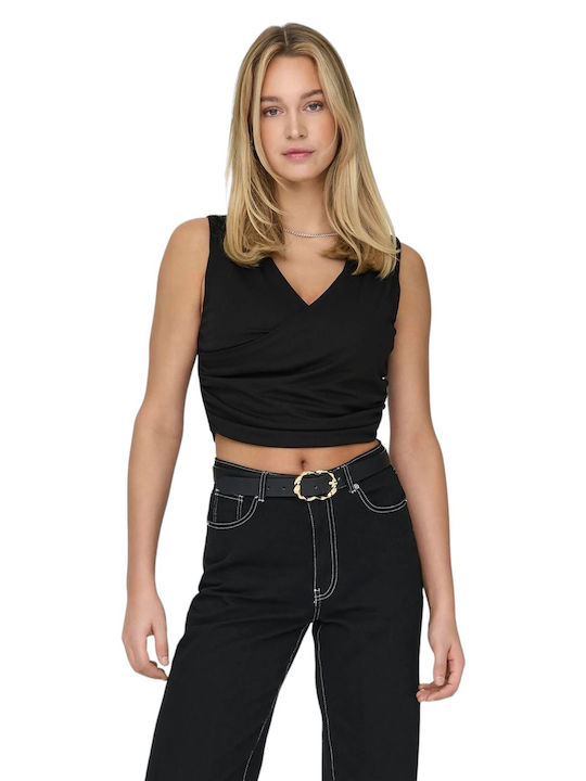 Only Damen Bluse Ärmellos Black