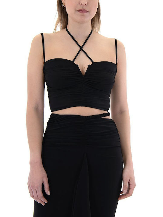Zoya Women's Blouse Corset with Straps Black
