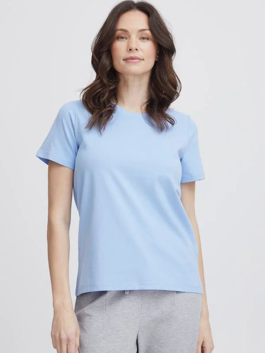 Fransa Damen Sport T-Shirt Blue