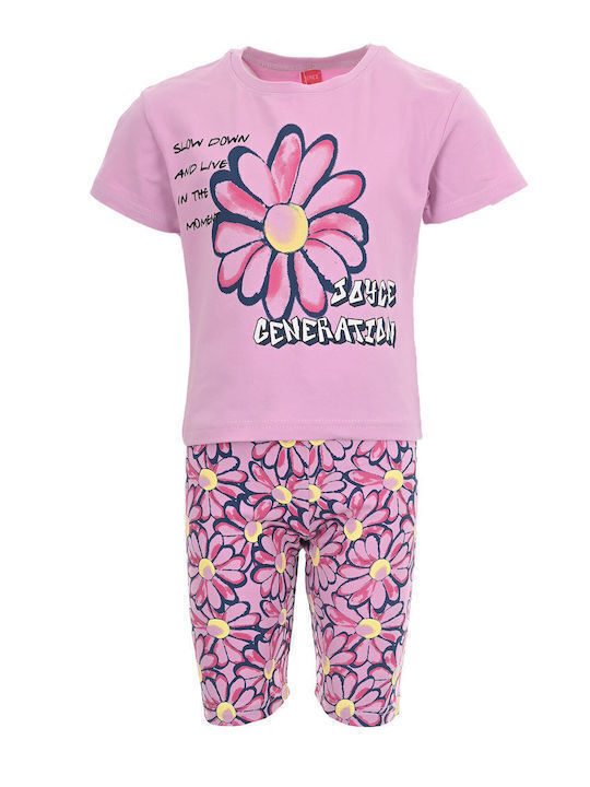 Joyce Kids Set with Leggings Summer 2pcs Purple