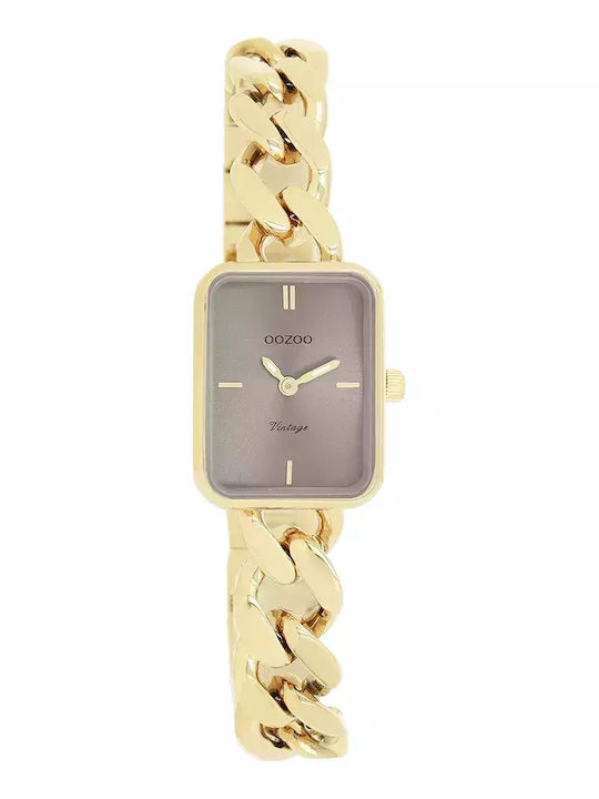 Oozoo Vintage Women's Watch with Gold Metal Bracelet