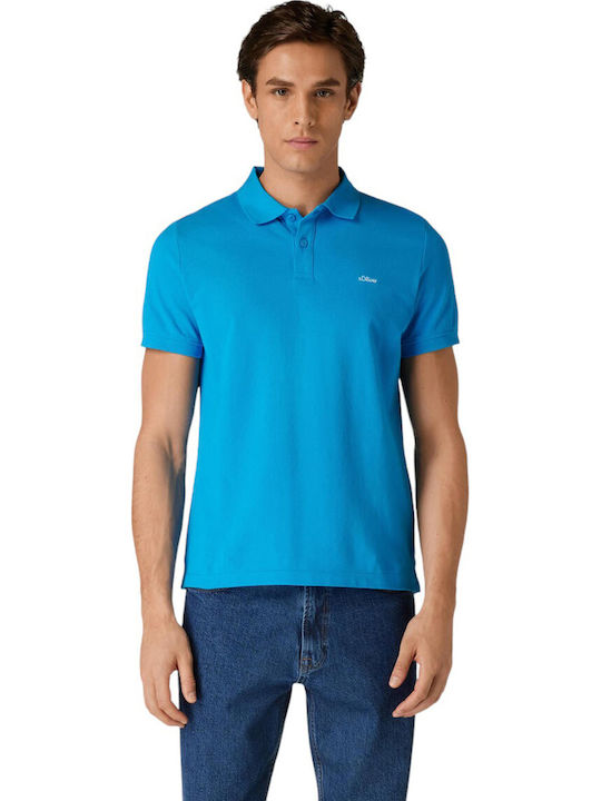 s.Oliver Red Label Polo Herrenbluse Blau
