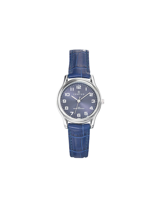 Certus Watch with Blue / Blue Leather Strap