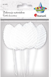 Titanum Διακοσμητικό Στοιχείο για DIY Κατασκευές Λευκό 10τμχ 3x5εκ.