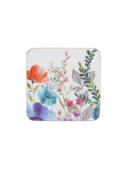 Creative Creative Tops Premium Coasters Στρογγυλό Σουβέρ από Φελλό Μπεζ 6τμχ