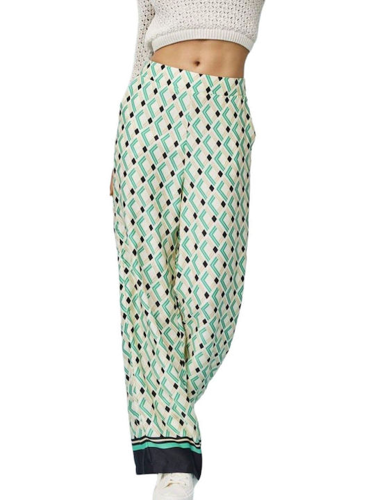 Only Γυναικείο Υφασμάτινο Παντελόνι Loose Fit Deep Mint