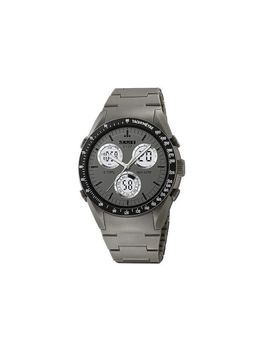 Skmei Analog/Digital Watch Chronograph Battery in Gray Color