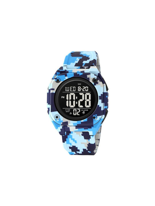 Skmei Army Digital Uhr Chronograph Batterie in Blau Farbe